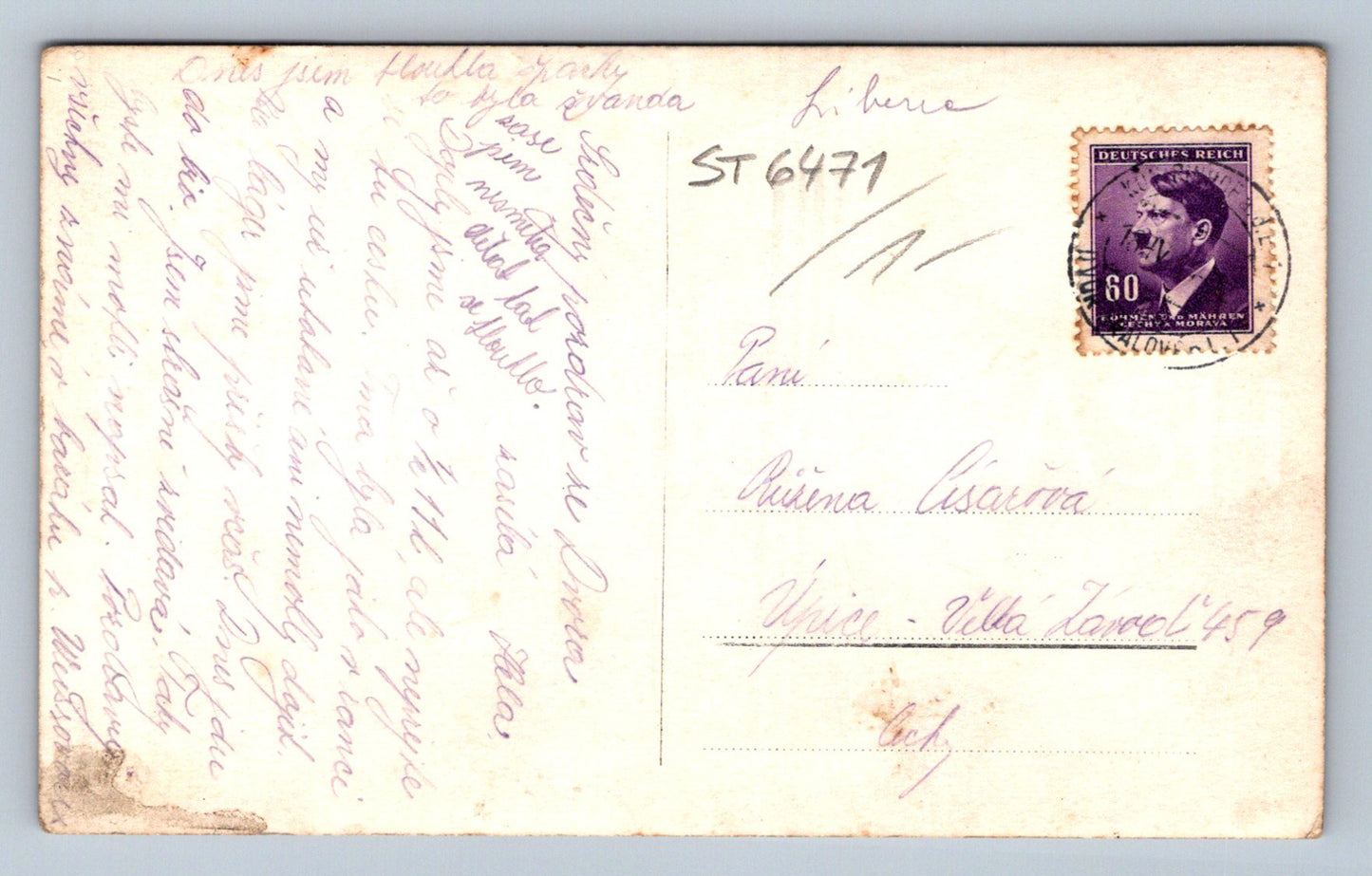 Postcard TĚŠNOV (ST6471)