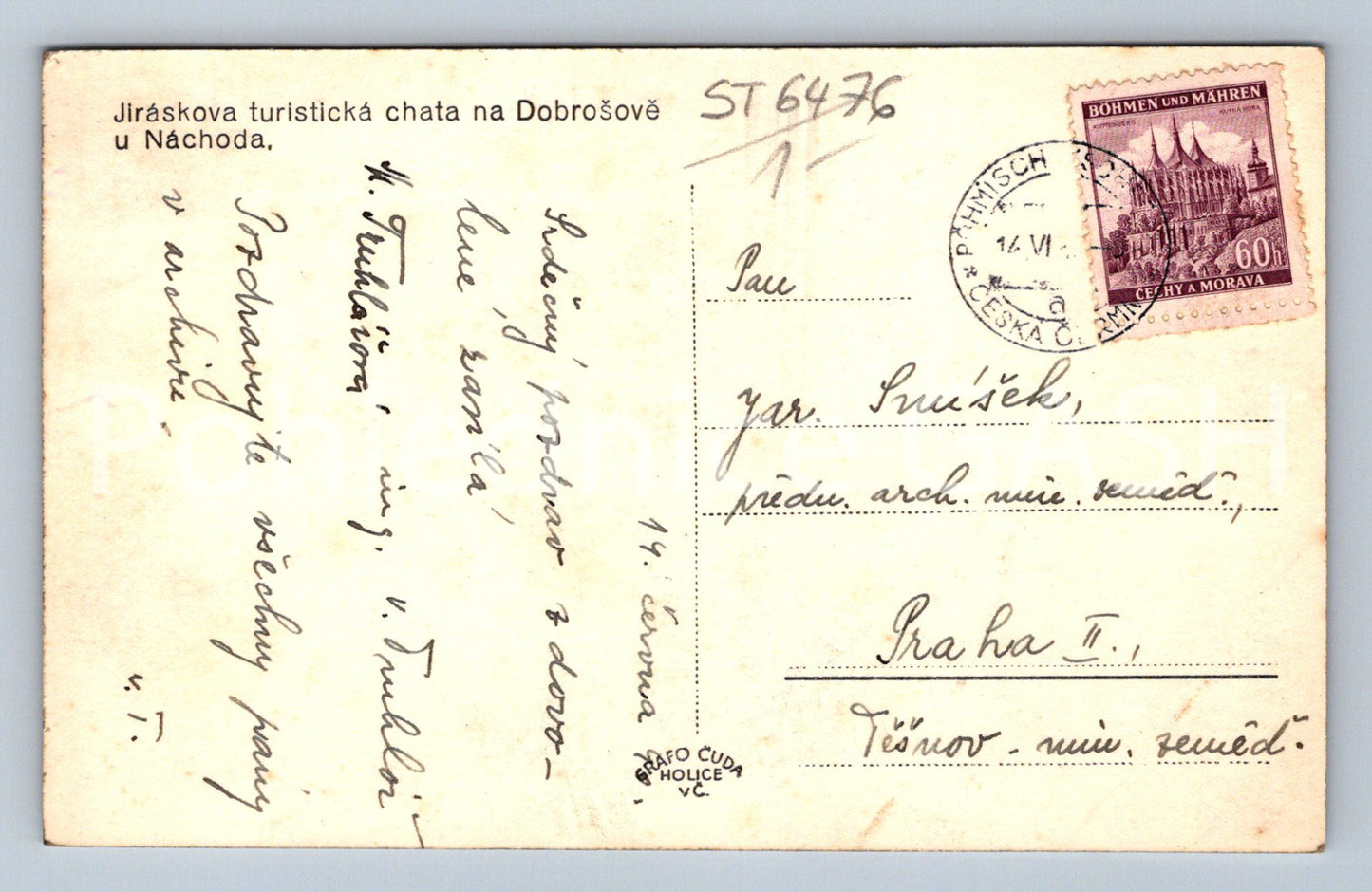 Postcard NÁCHOD (ST6476)
