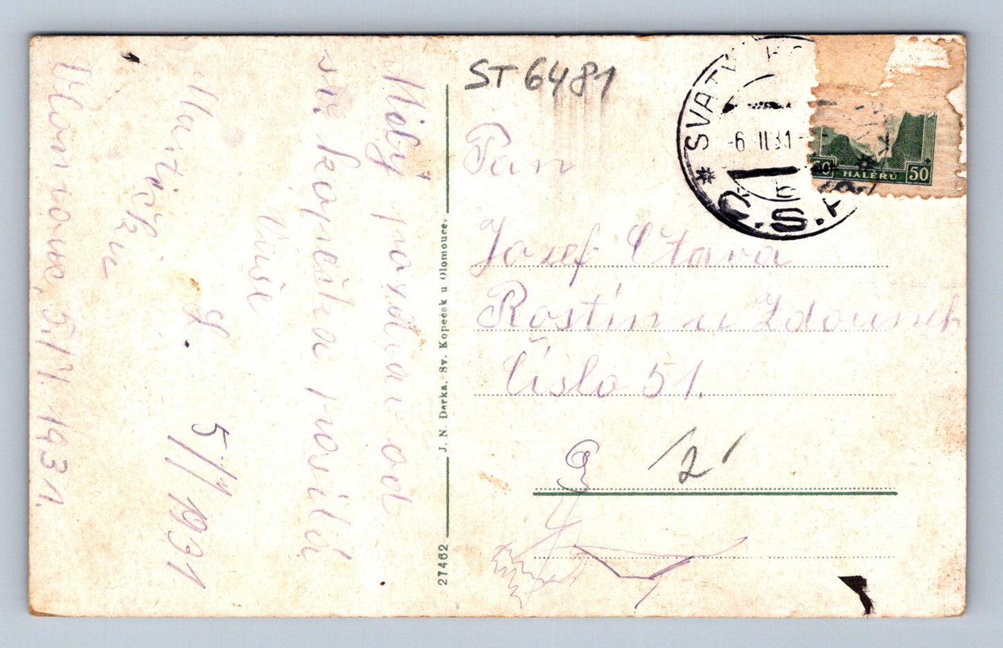 Postcard HOLY HILL NEAR OLOMOUC (ST6481)