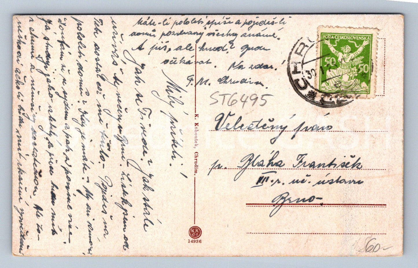 Postcard CHRUDIM (ST6495)