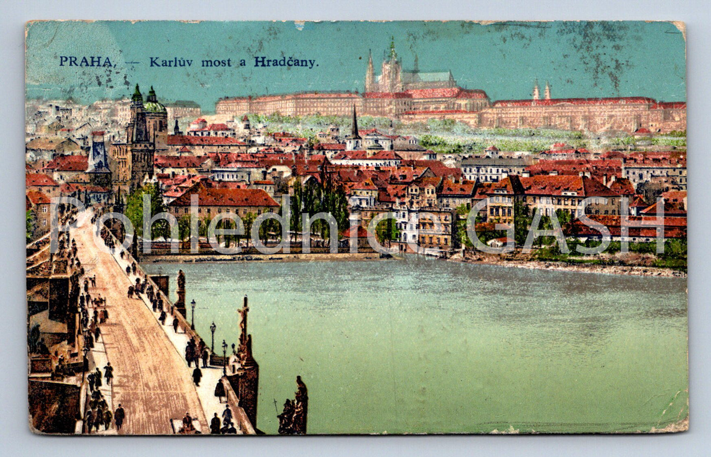 Postcard PRAGUE - CHARLES BRIDGE AND HRADČANY (ST6510)