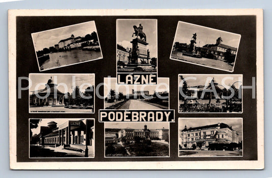 Postcard LÁZNĚ PODEBRADY - COLLAGE (ST6528)