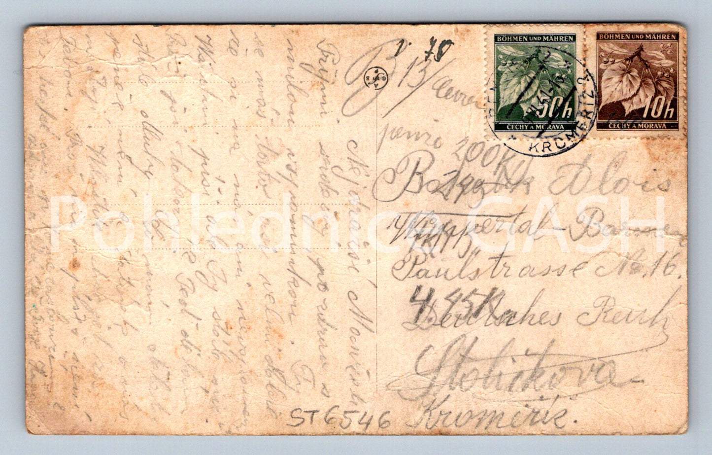 Postcard KROMĚŘÍŽ - BRIDGE OVER MORAVIA (ST6546)