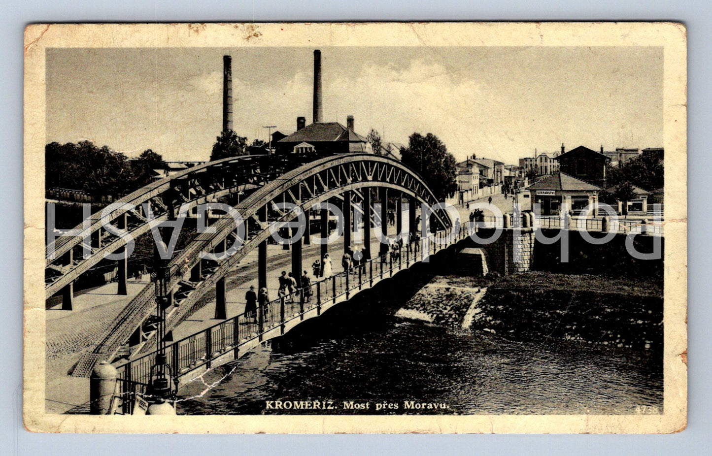 Postcard KROMĚŘÍŽ - BRIDGE OVER MORAVIA (ST6546)