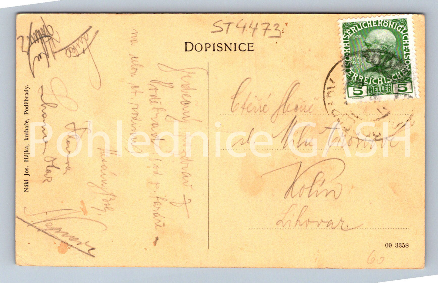 Pohlednice PODĚBRADY ZÁMEK (ST4473)