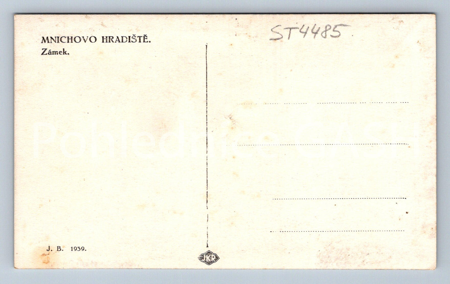 Pohlednice MNICHOVO HRADIŠTĚ - ZÁMEK (ST4485)