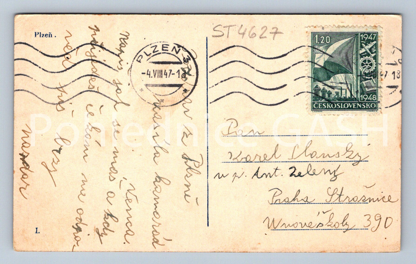 Postcard PILSEN (ST4627)