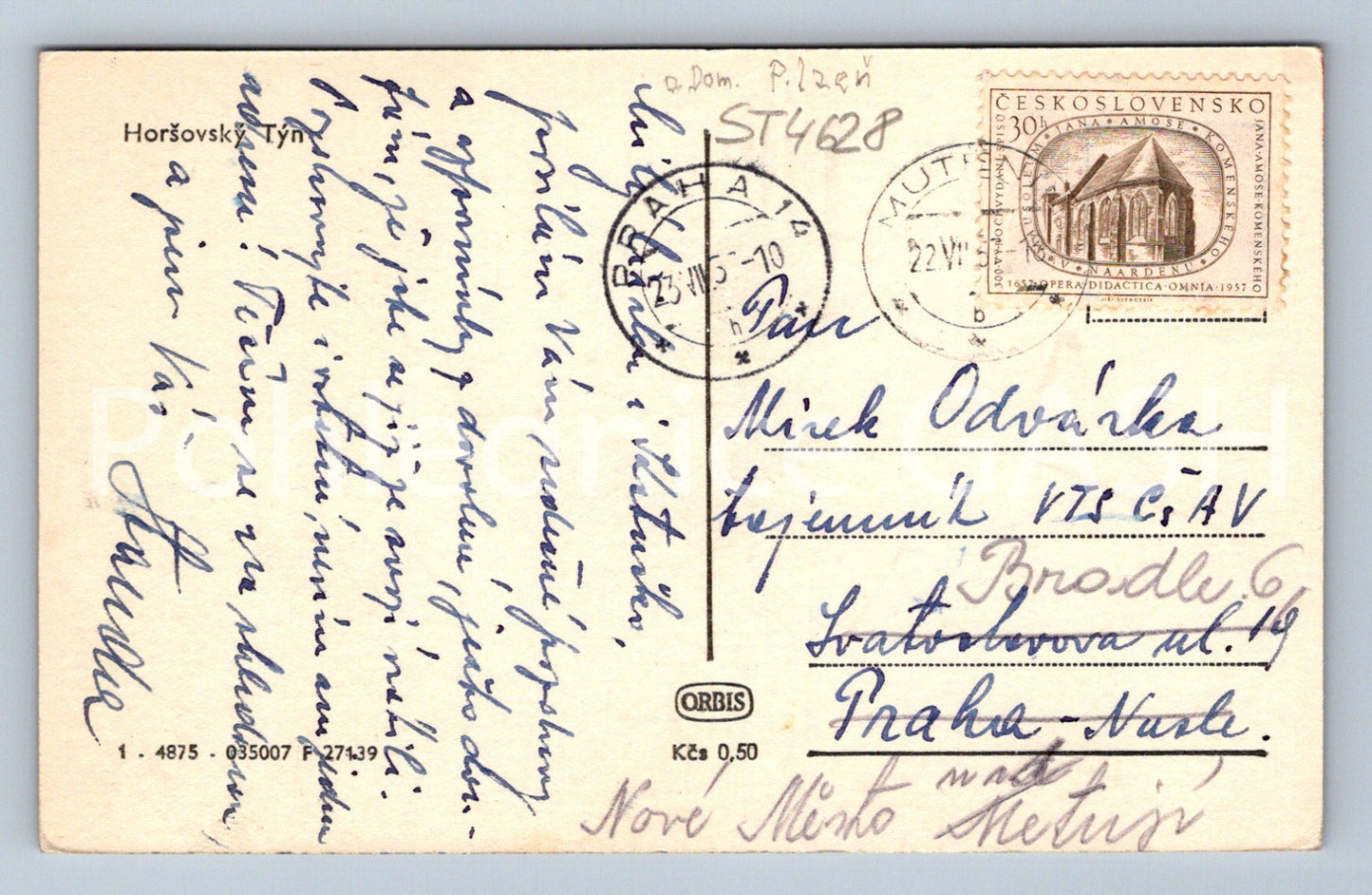 Postcard HORŠOVICKÝ TÝN (ST4628)