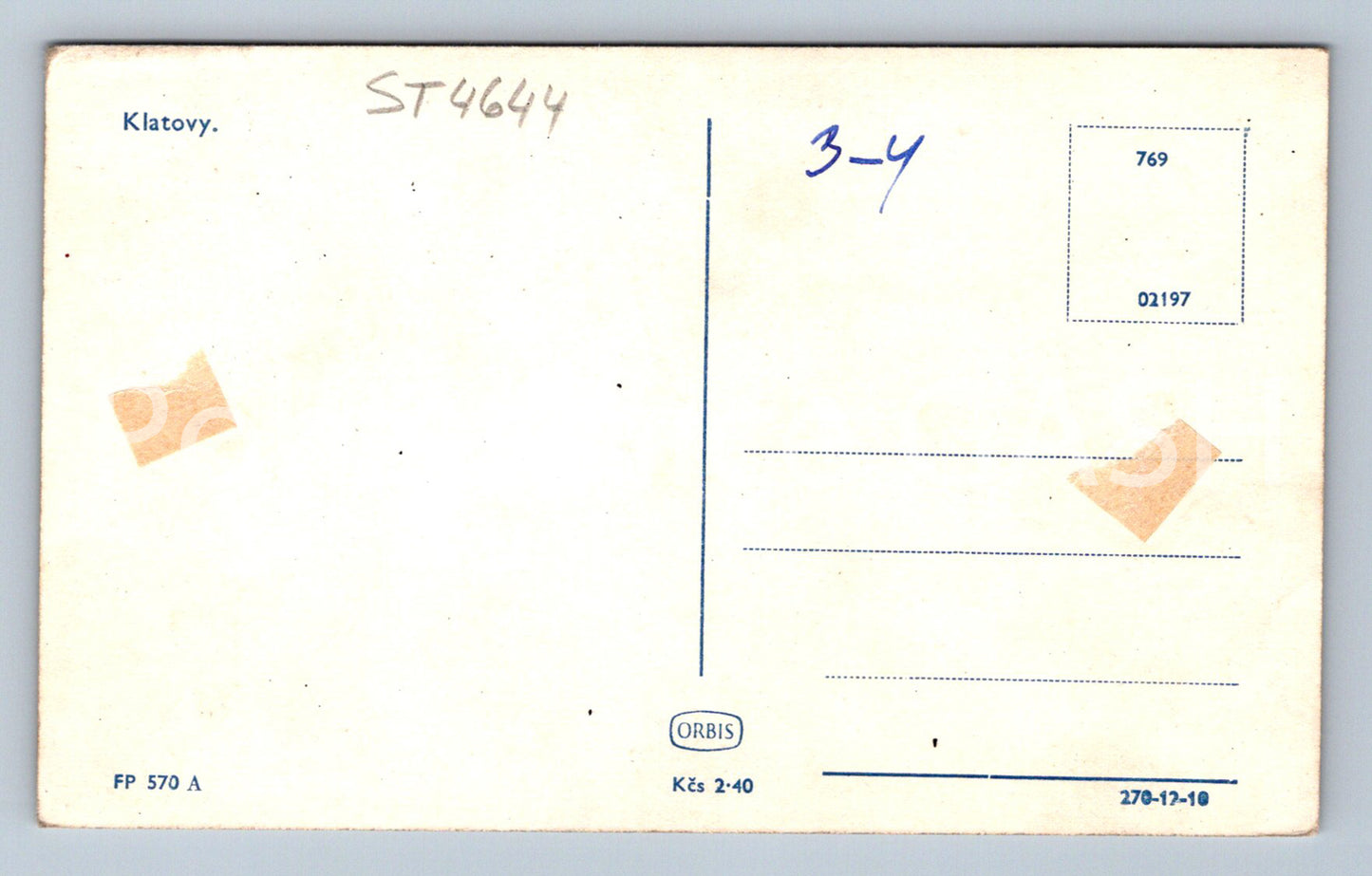 Postcard KLATOVY (ST4644)