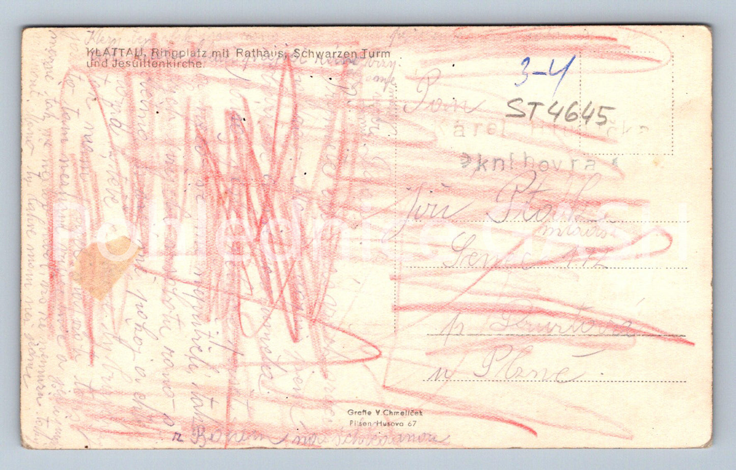 Postcard KLATOVY (ST4645)