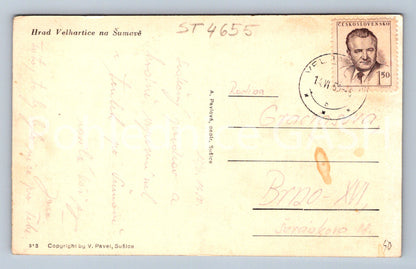 Postcard VELHARTICE CASTLE IN ŠUMAVÁ (ST4655)