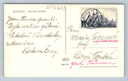 Pohlednice KLATOVY - MÍROVÉ NÁMĚSTÍ (ST4673)