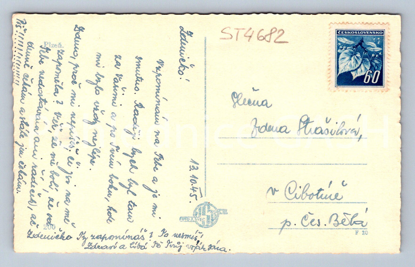 Postcard PILSEN (ST4682)