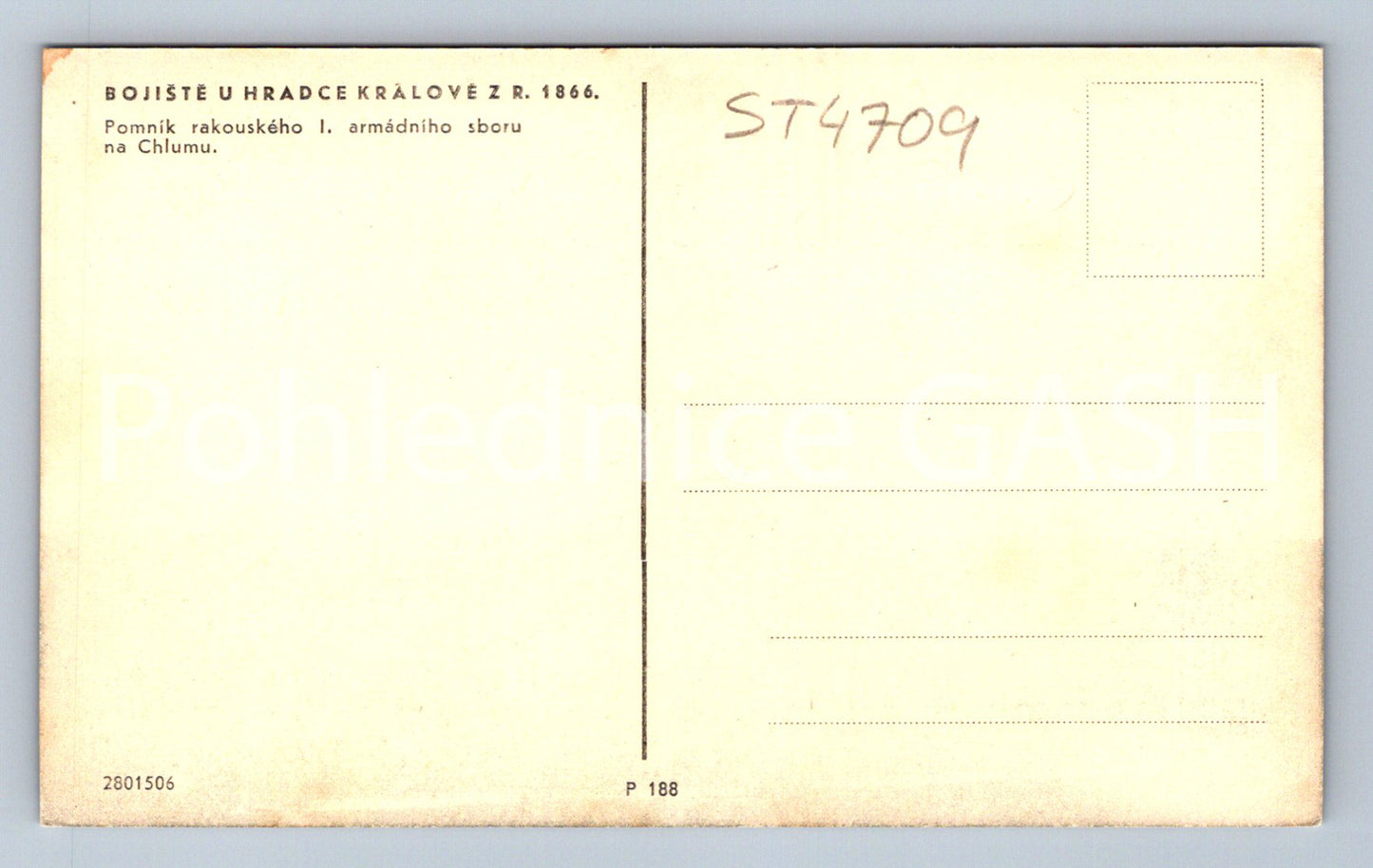 Postcard HRADEC KRÁLOVÉ (ST4709)