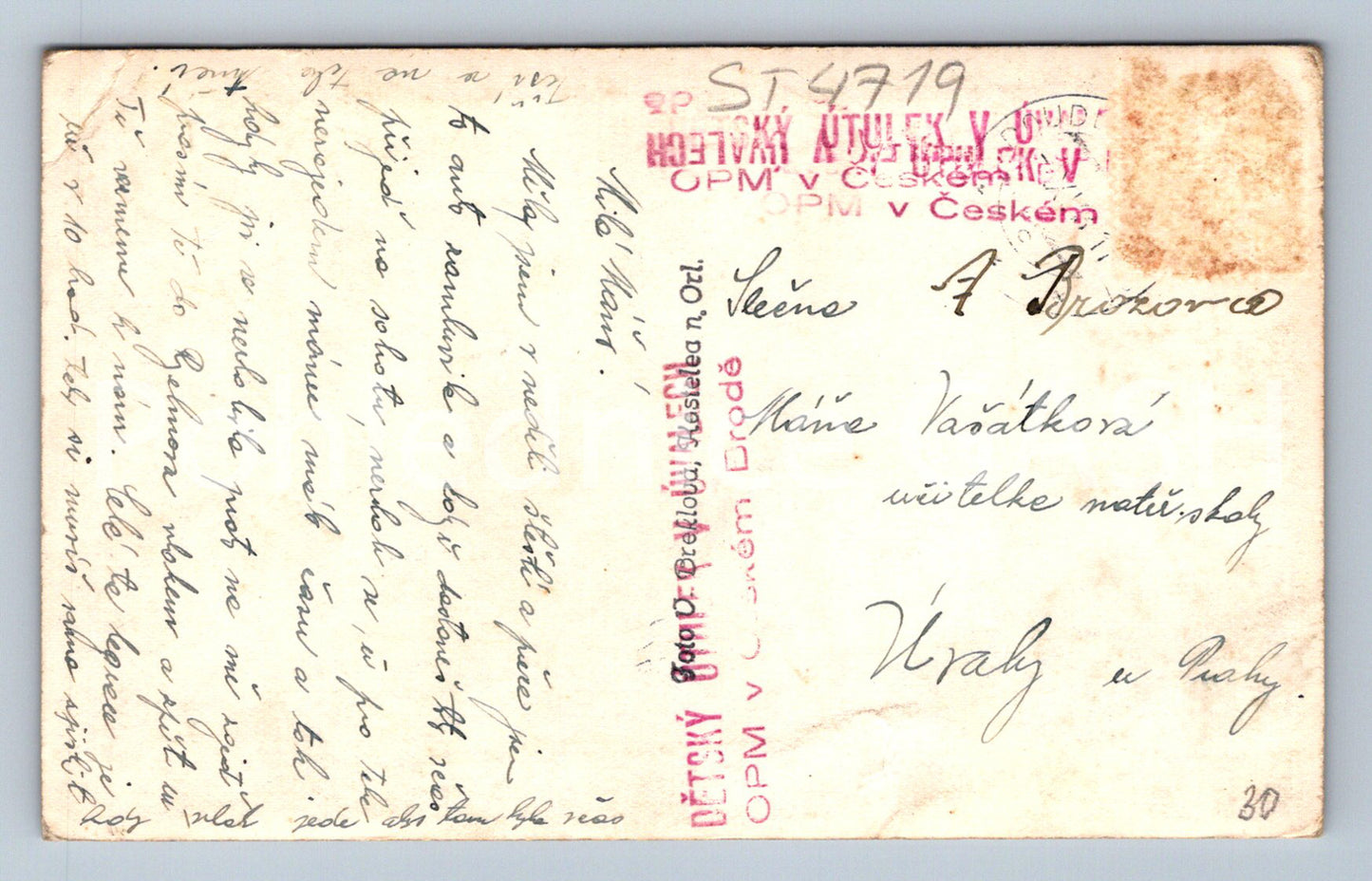 Postcard KOSTELEC NAD ORLICÍ (ST4719)