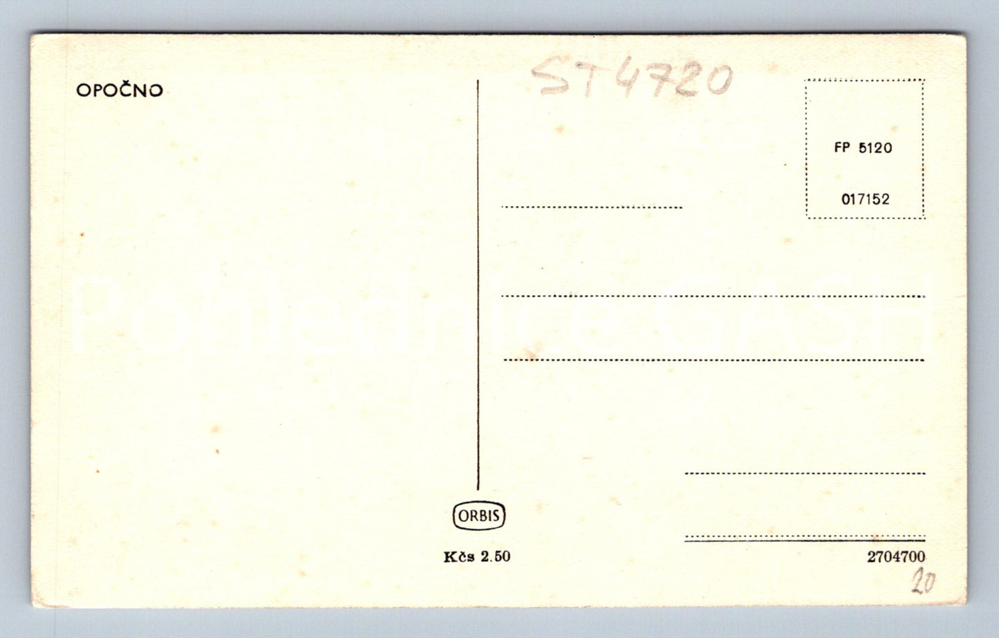 Postcard OPOČNO (ST4720)