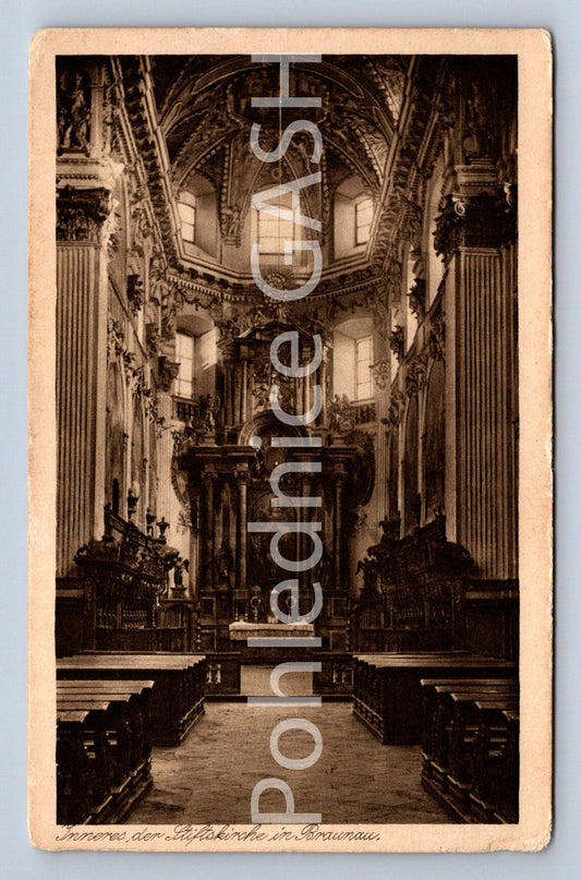 Postcard INNERES DER STIFTSKIRCHE IN BRAUNAU (ST4721)