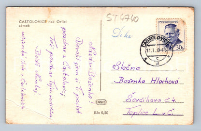 Postcard ČASTOLOVICE NAD ORLICÍ (ST4740)