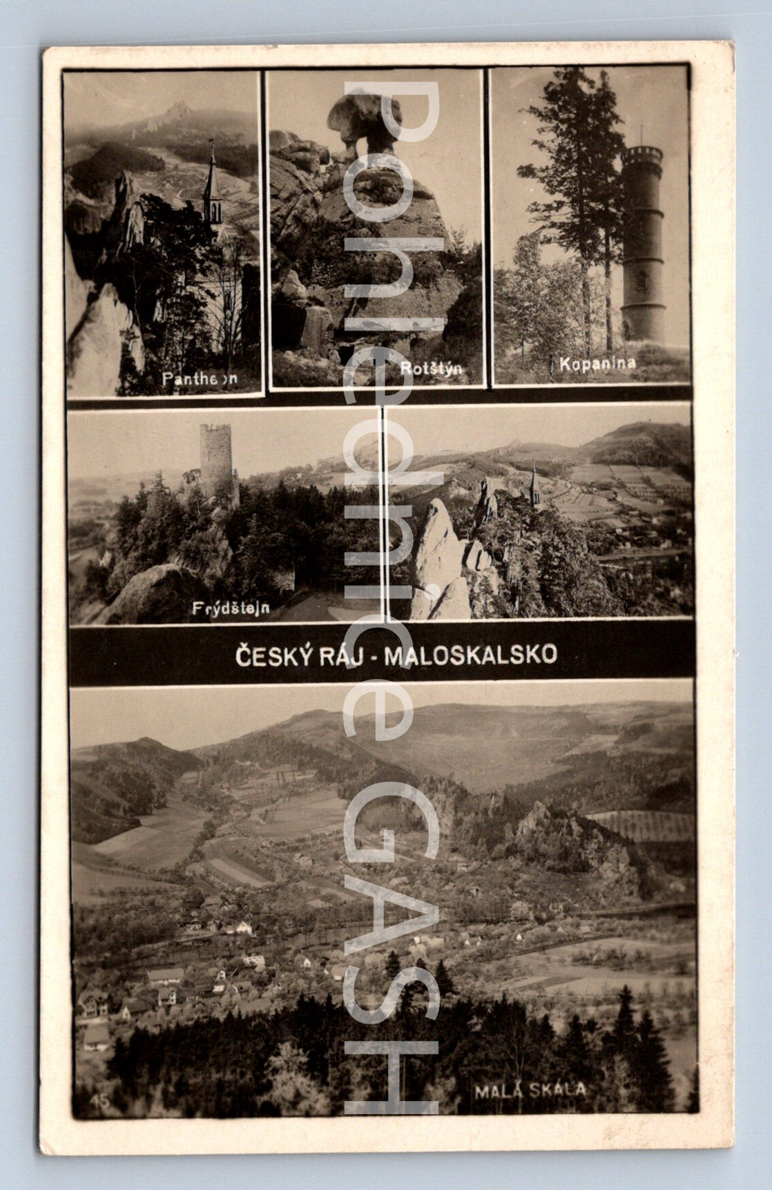Postcard BOHEMIAN PARADISE - LITTLE SKALE - COLLAGE (ST4755)