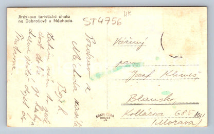 Postcard JIRÁSK'S TOURIST COTTAGE IN DOBROŠOV NEAR NÁCHOD (ST4756)