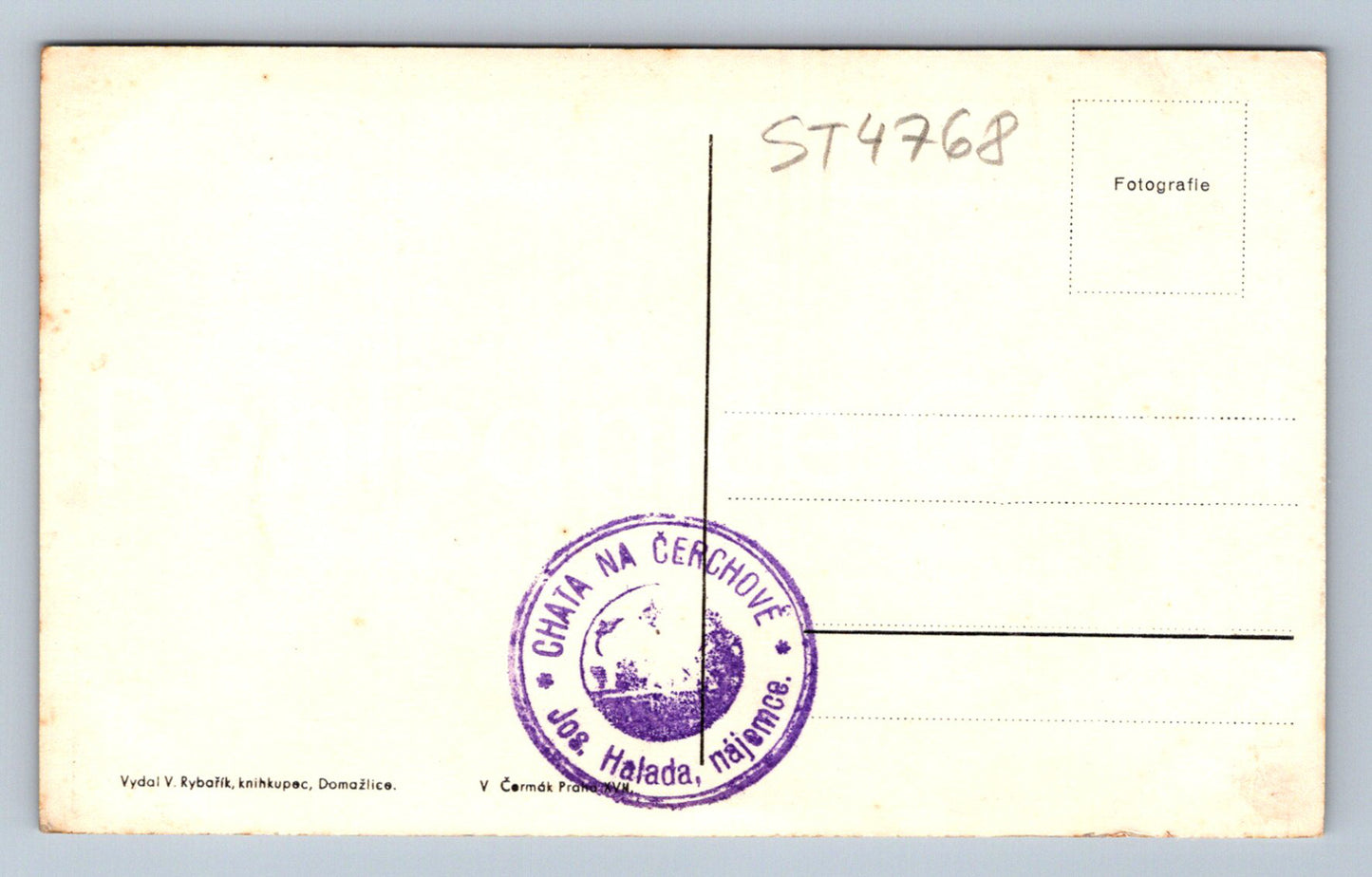 Postcard ČERCHOV (ST4768)