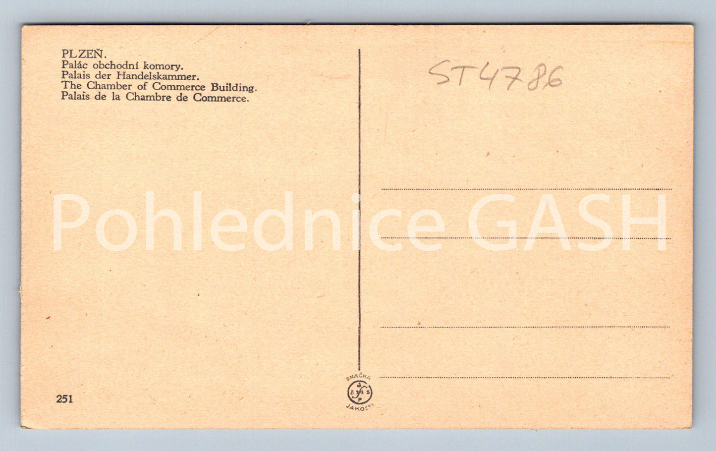 Pohlednice PLZEŇ (ST4786)