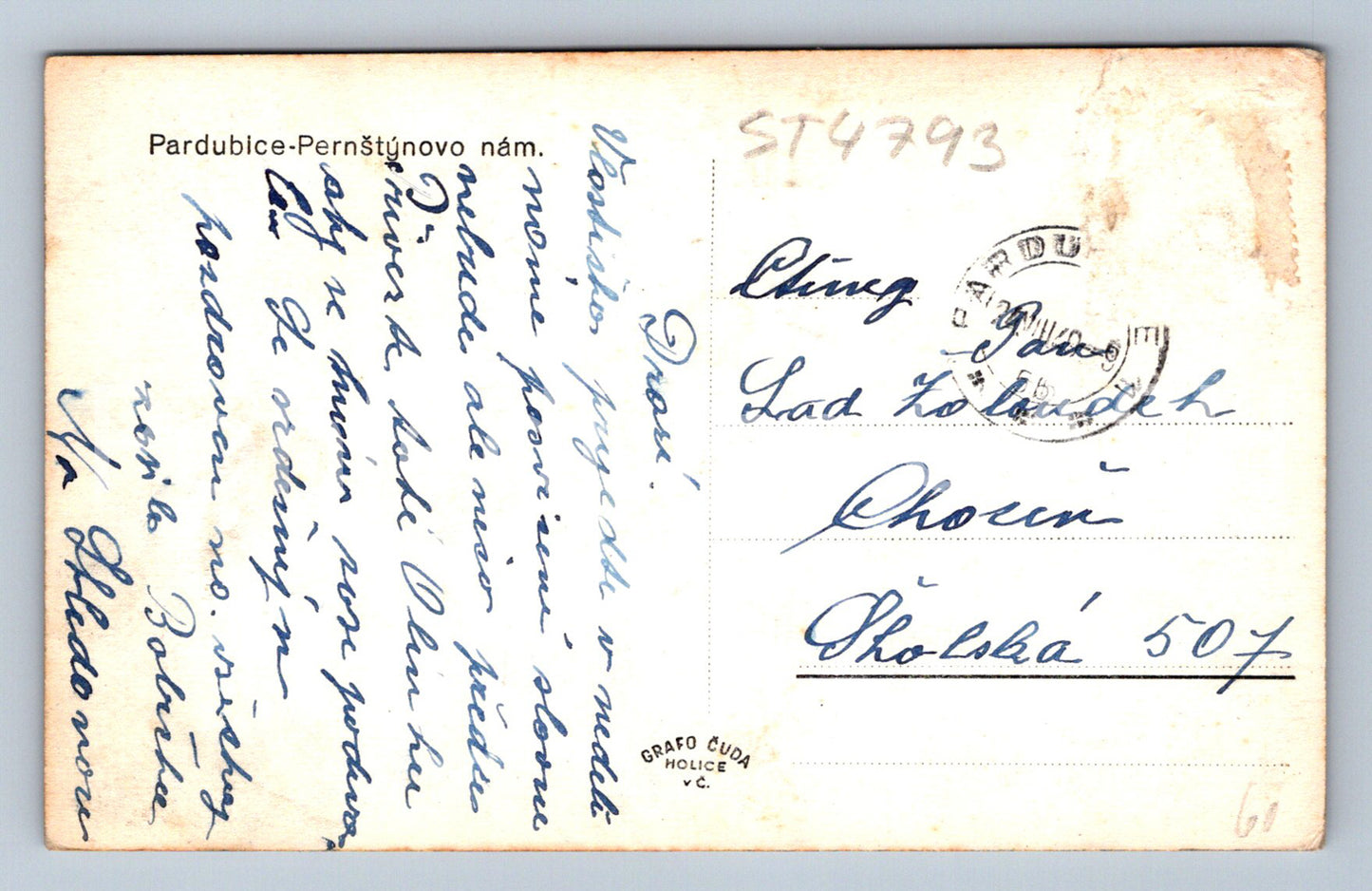 Postcard PARDUBICE (ST4793)