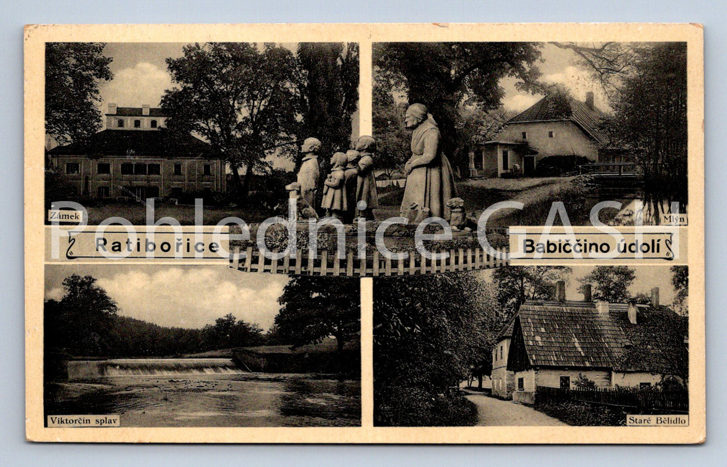 Postcard RATIBOŘICE - COLLAGE (ST4796)