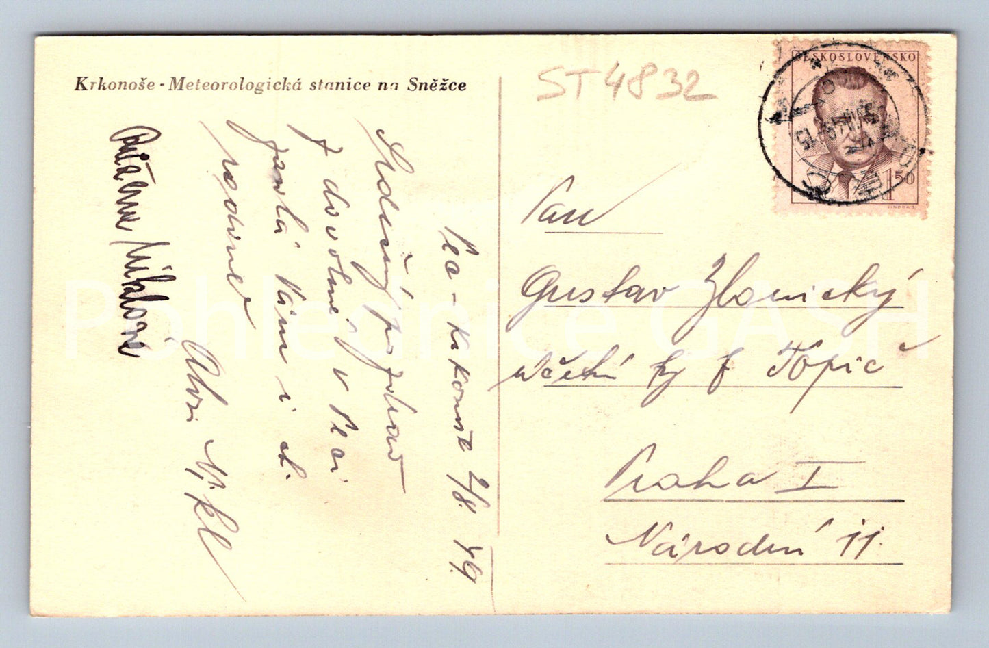 Postcard KRKONOSE (ST4832)