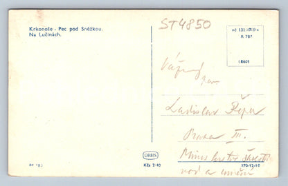 Postcard KRKONOSE - PEC UNDER SNĚŽKOU (ST4850)