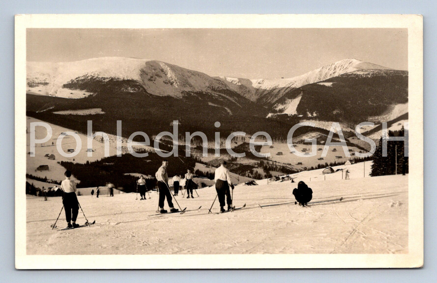 Postcard KRKONOSE - PEC UNDER SNĚŽKOU (ST4850)