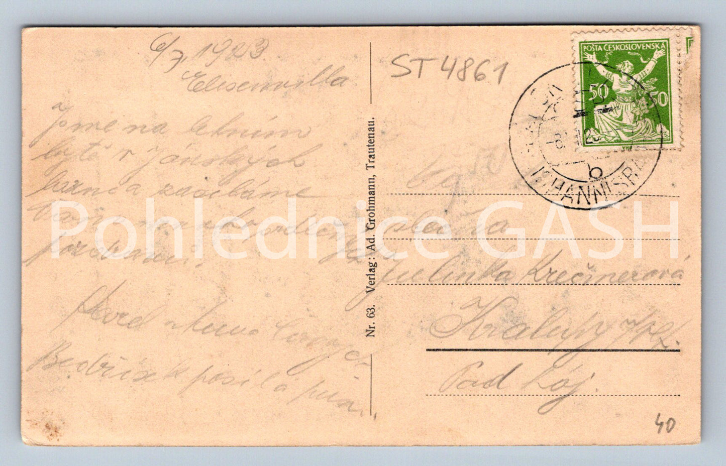 Postcard JOHANNISBAD IM RIESENGEBIRGE (ST4861)