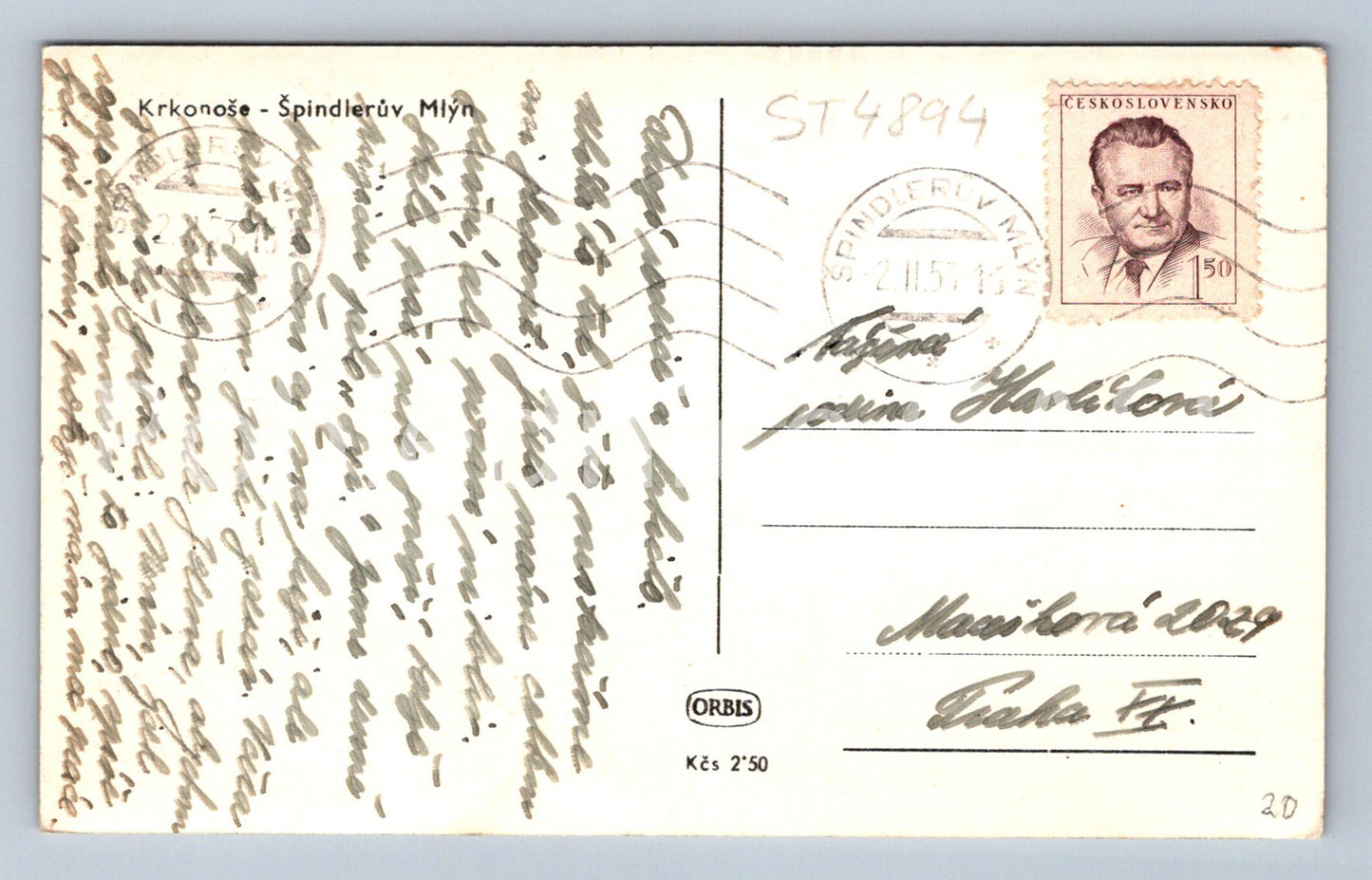 Postcard KRKONOSE (ST4894)