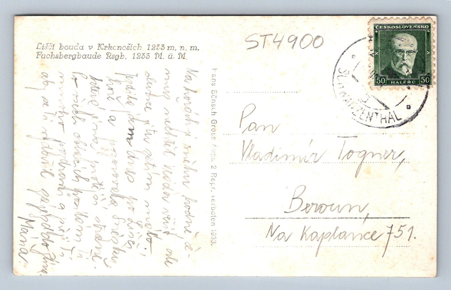 Postcard KRKONOSE (ST4900)