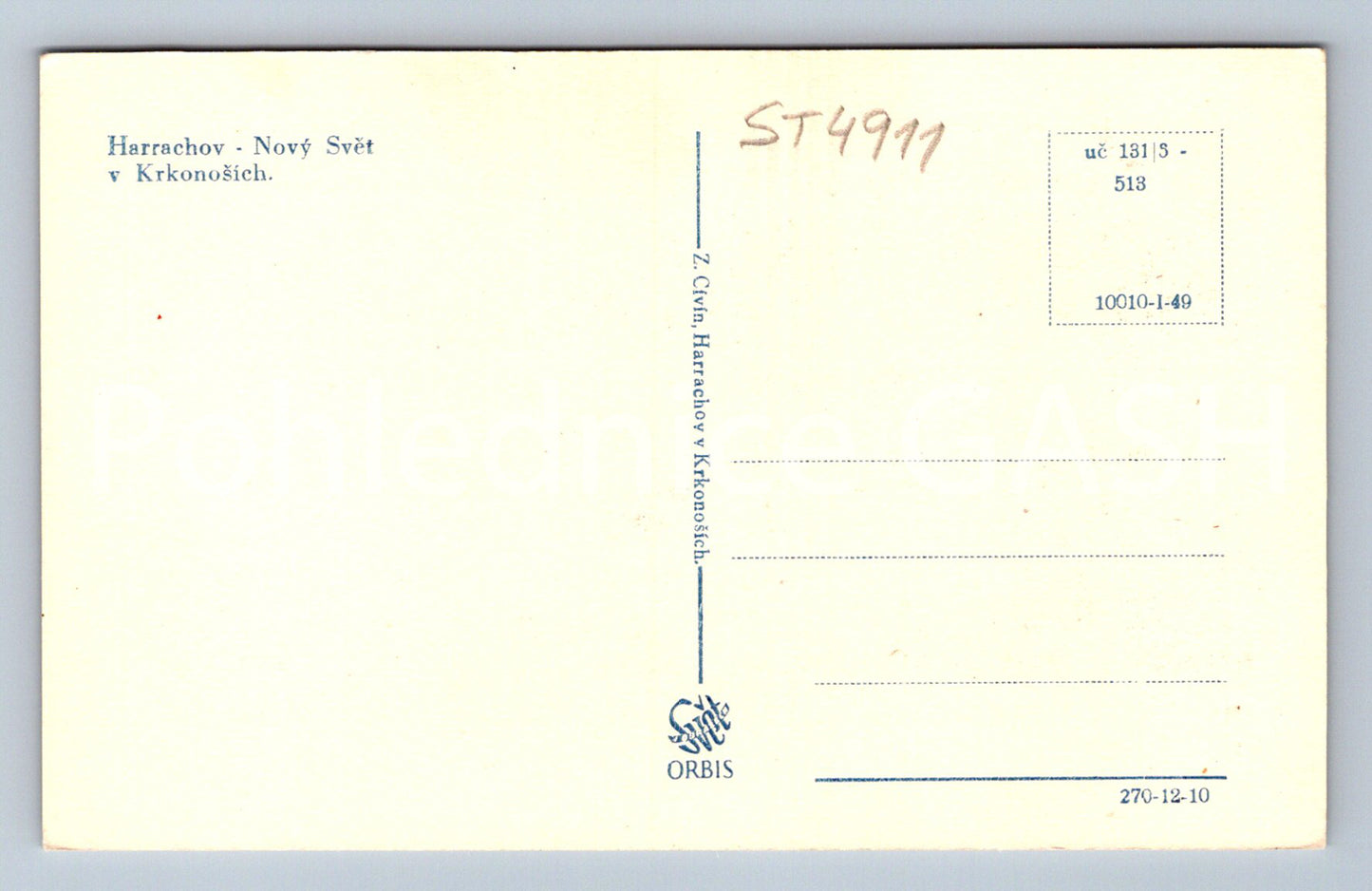 Postcard HARRACHOV IN THE KRKONOSZIE (ST4911)