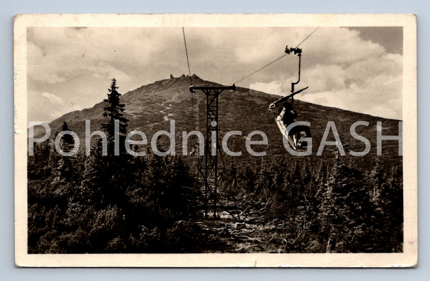 Postcard KRKONOSE - SNOWMOBILE CABLE CAR (ST4924)