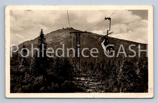Postcard KRKONOSE - SNOWMOBILE CABLE CAR (ST4924)