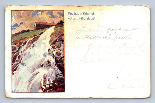 Postcard GREETINGS FROM THE KRKONOSH MOUNTAINS (ST6574)