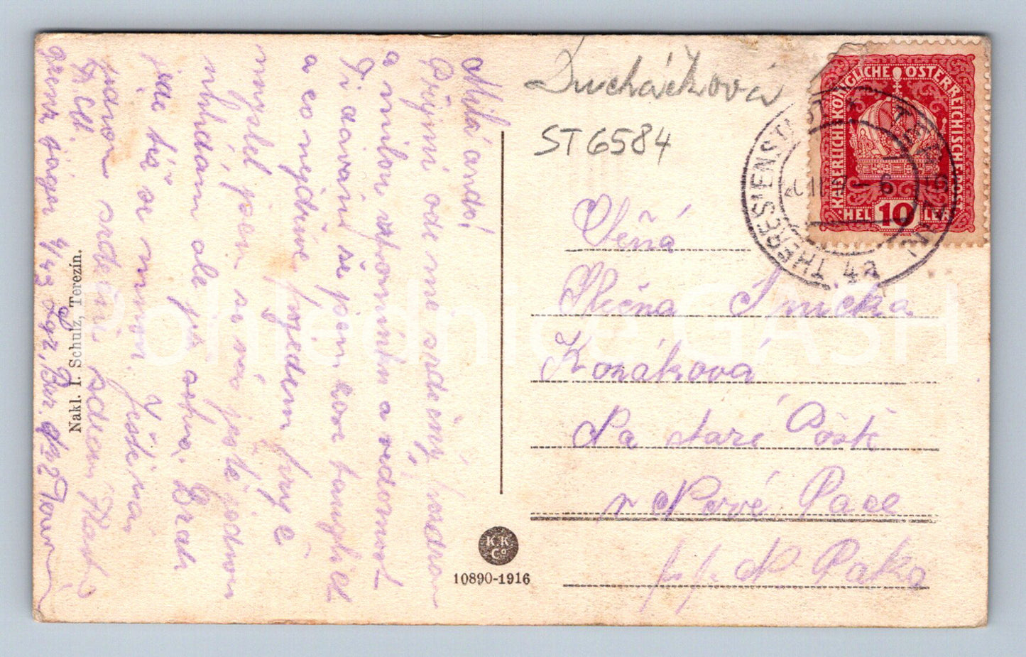 Postcard TEREZÍN - SQUARE (ST6584)