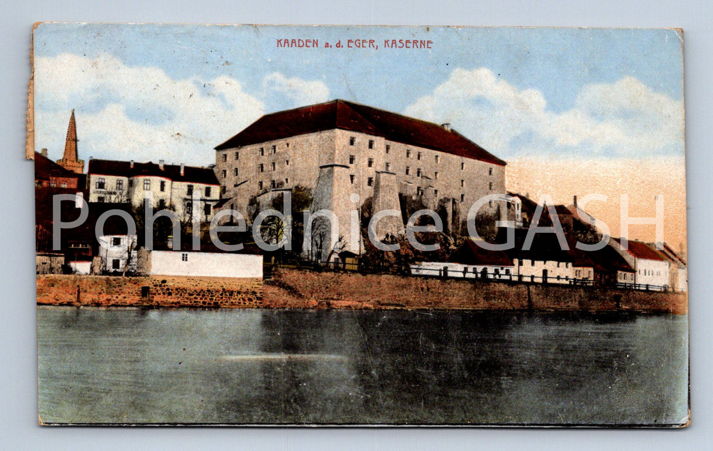 Postcard KAADEN AD EGER, BARRACKS (ST6586)