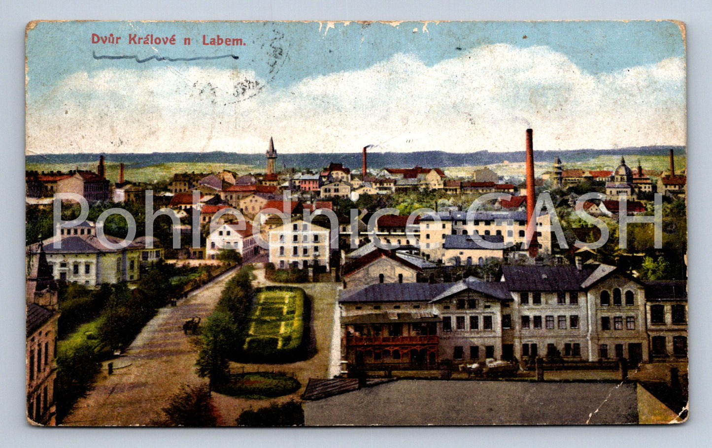 Postcard DVŮR KRÁLOVÉ NAD LABEM factory? (ST6593)