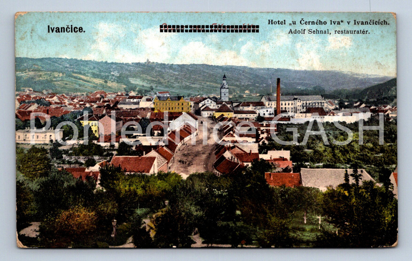 Postcard IVANČICE - HOTEL AT THE BLACK LION (ST6603)