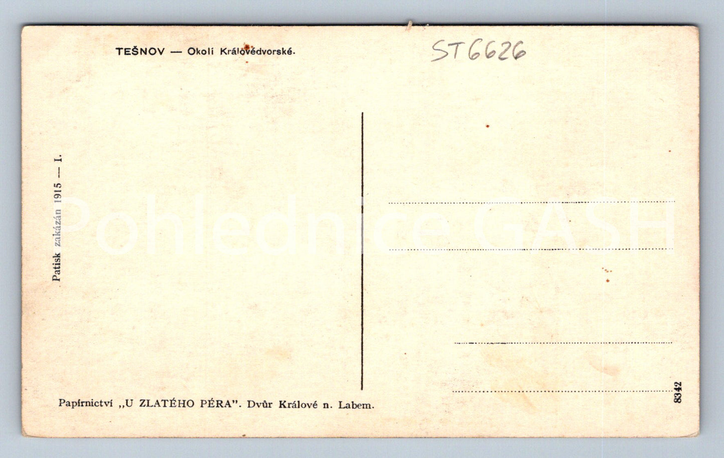 Postcard CONSTRUCTION OF THE ELBE RESERVOIR IN TĚŠNOV (ST6626)