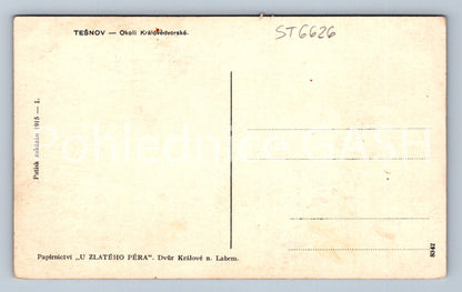 Postcard CONSTRUCTION OF THE ELBE RESERVOIR IN TĚŠNOV (ST6626)