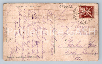 Postcard ELBE RESERVOIR IN TĚŠNOV (ST6632)