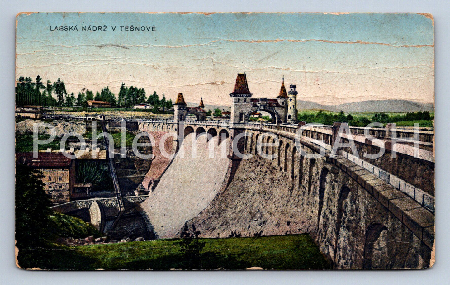 Postcard ELBE RESERVOIR IN TĚŠNOV (ST6632)