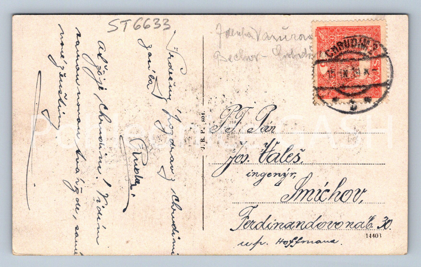 Postcard CHRUDIM - HIGH SCHOOL OF ECONOMY (ST6633)