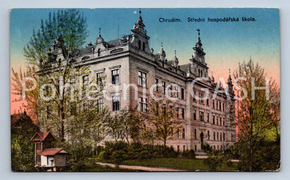 Postcard CHRUDIM - HIGH SCHOOL OF ECONOMY (ST6633)