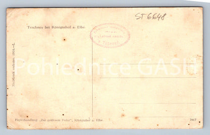 Postcard CONSTRUCTION OF THE ELBE RESERVOIR IN TĚŠNOV (ST6648)