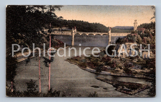 Postcard CONSTRUCTION OF THE ELBE RESERVOIR IN TĚŠNOV (ST6651)
